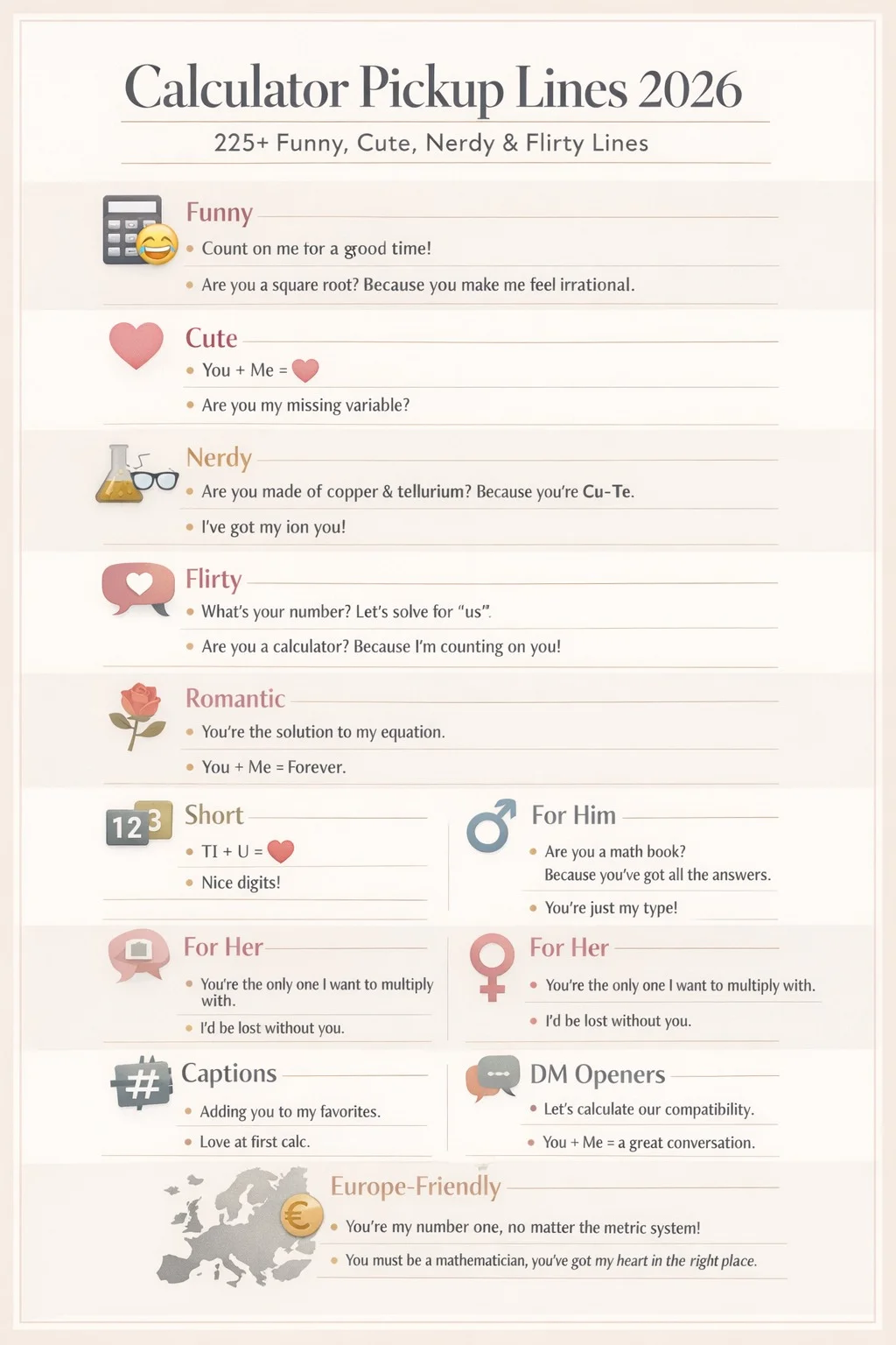 Calculator Pickup Lines