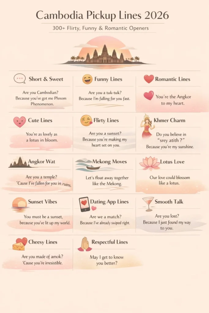 Cambodia Pickup Lines