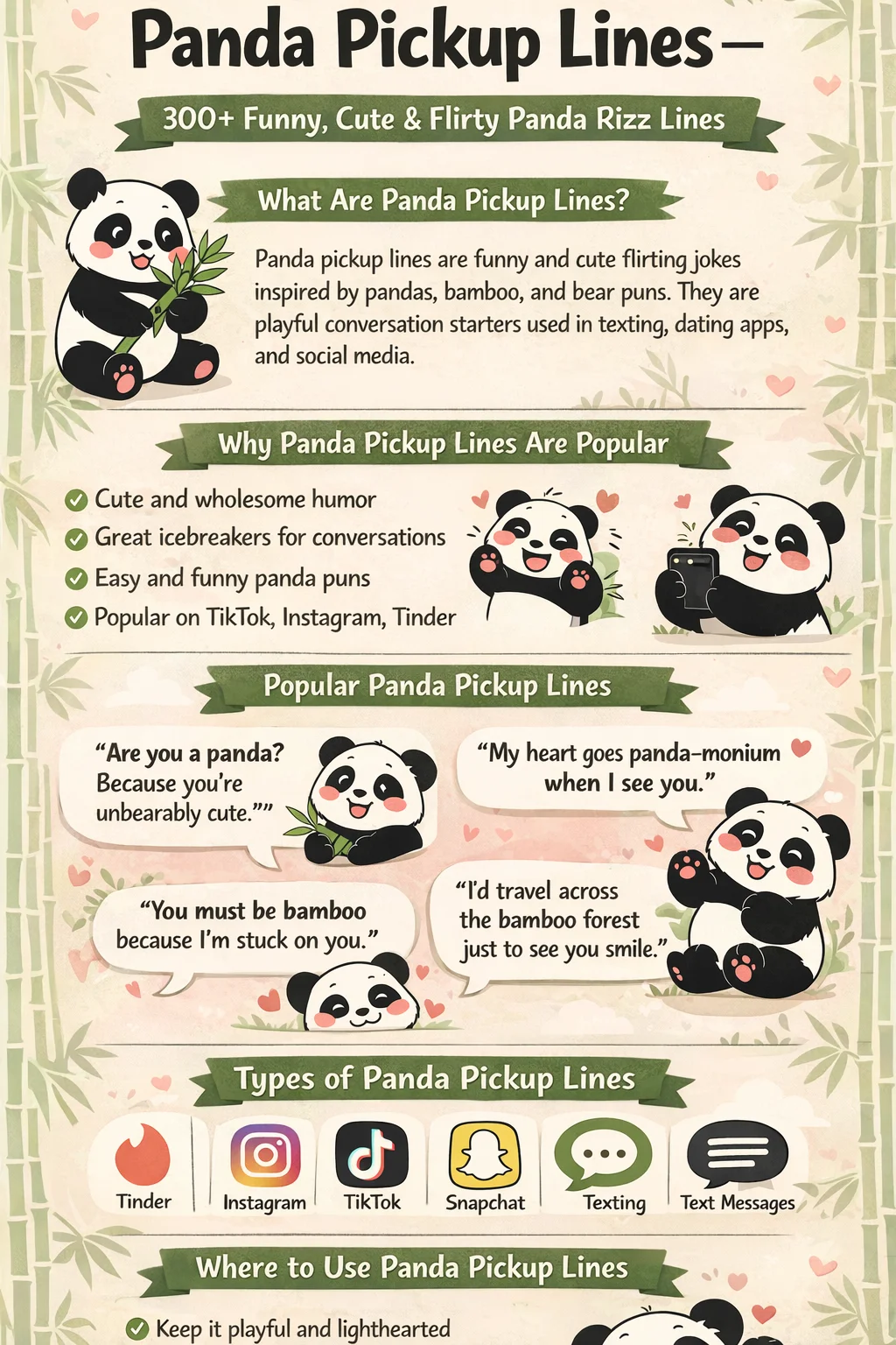 Panda Pickup Lines
