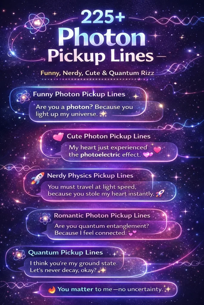 Photon Pickup Lines