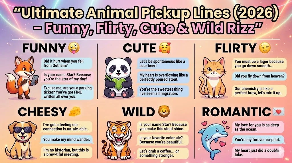 Animal Pickup Lines