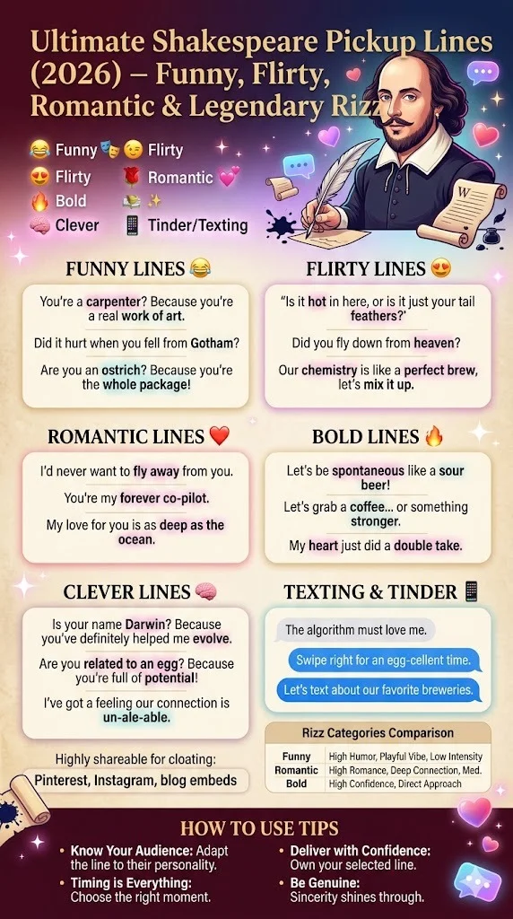 Shakespeare Pickup Lines