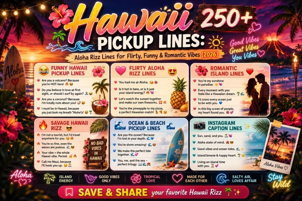 Hawaii Pickup Lines